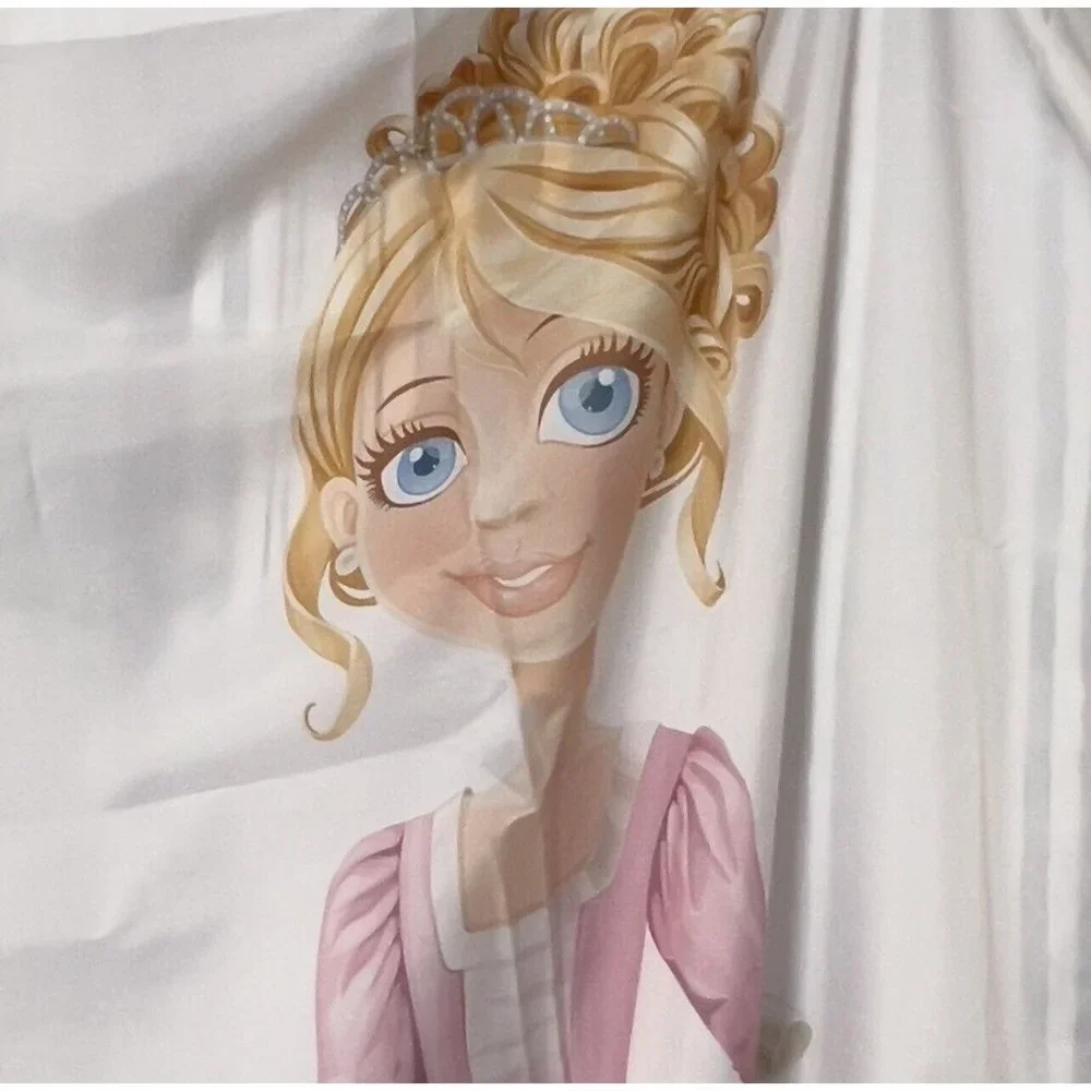 Princess On a Horse 3D Fabric Shower Waterproof Curtain Bathroom Girls Decor‎